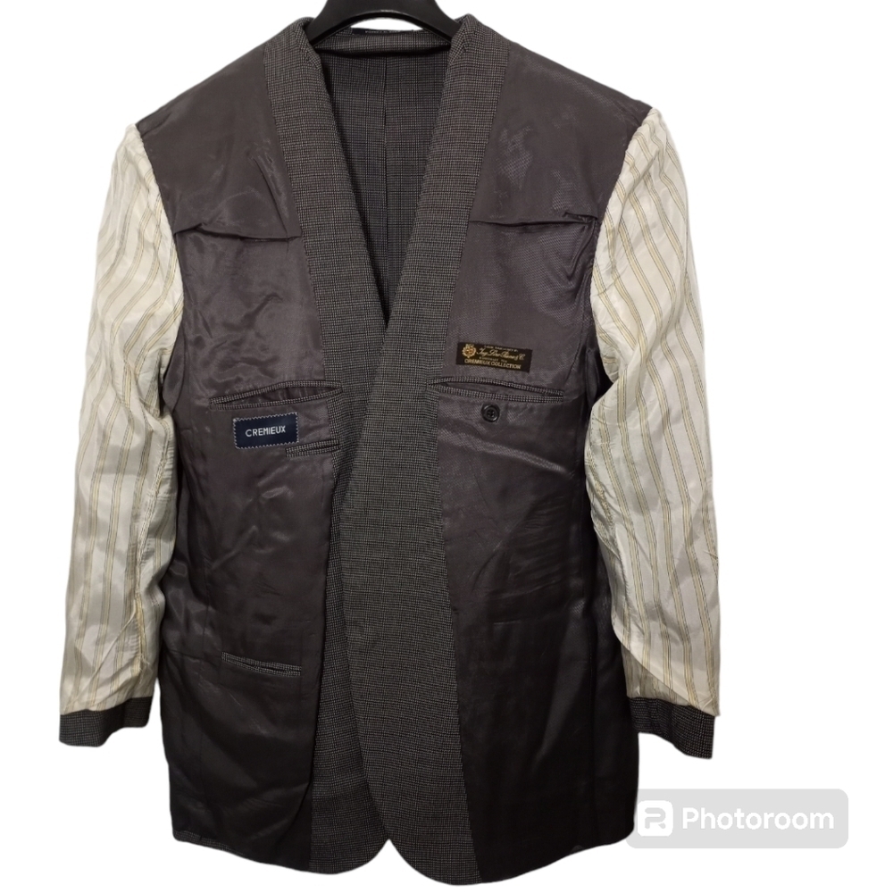 Daniel Cremieux Classic Nailhead Sport Jacket Charcoal Gray Mens 42R - Picture 6 of 15